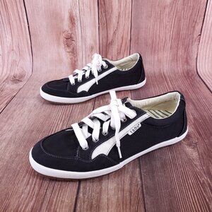 Taos Shooting Star Womens Size 9.5 Black Lace Up Canvas Sneaker Shoes SHS-14010